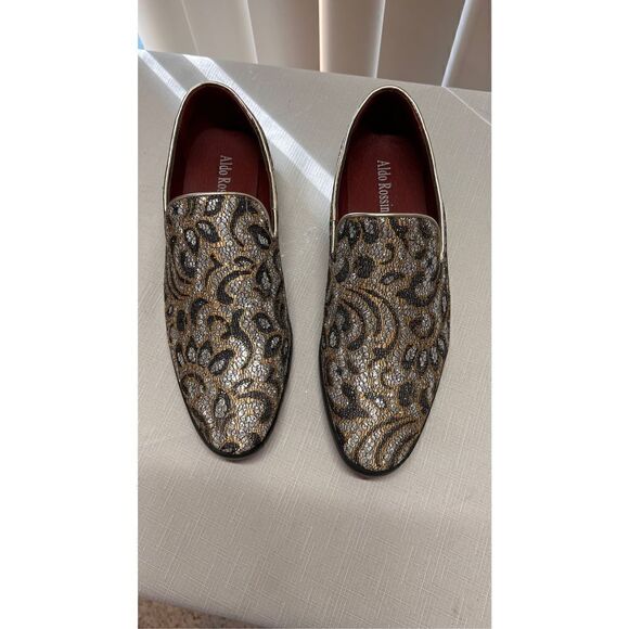 ALDO ROSSINI METALIC BECK-2 PAISLEY MEN'S SIZE 9 NEW - Picture 2 of 13